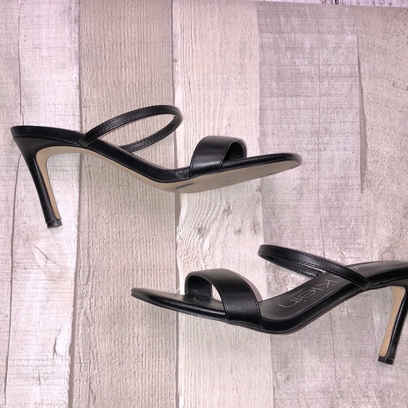 Calvin Klein black square toe heels size 7 1/2 - Picture 2 of 8